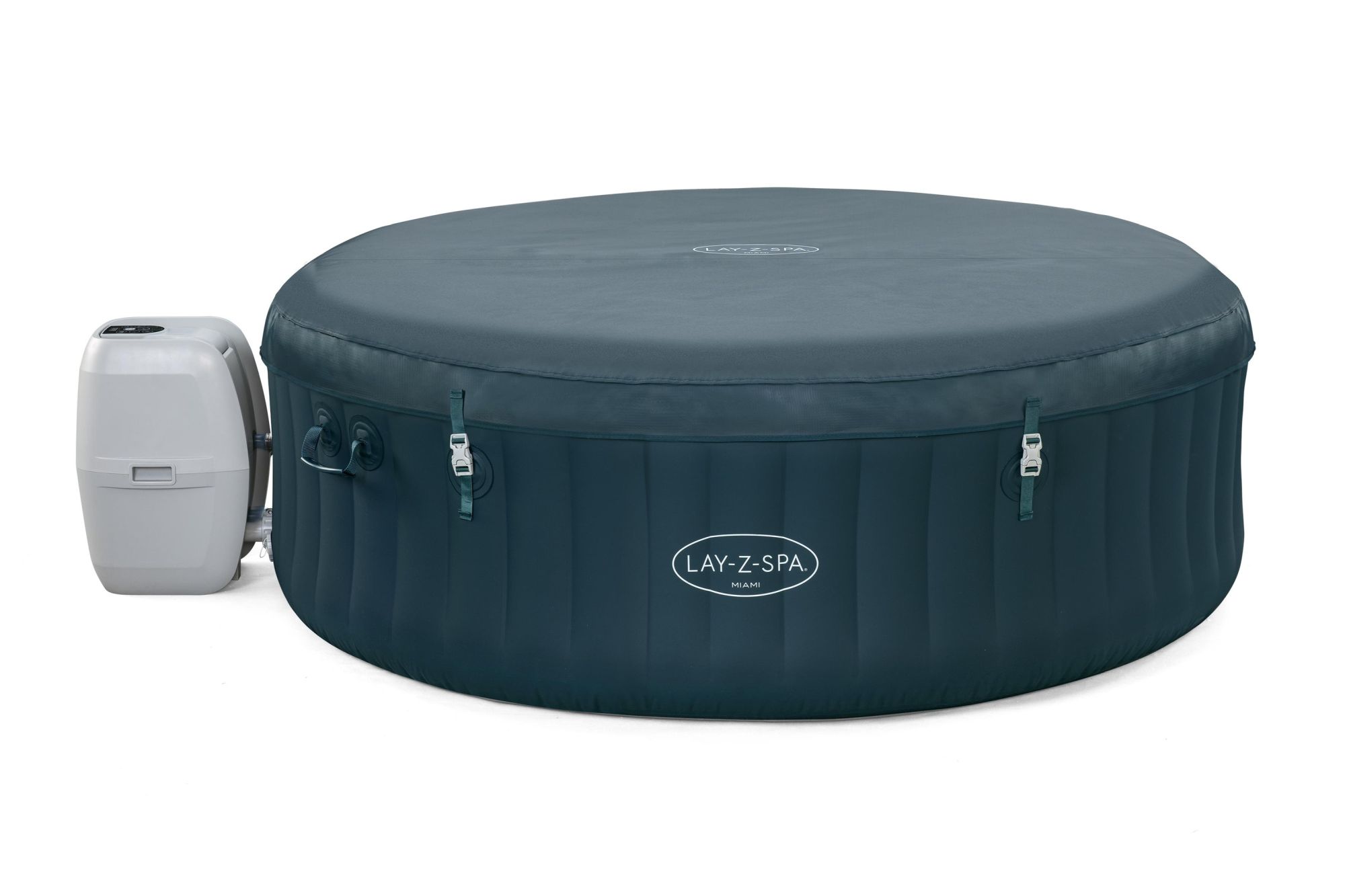 Bestway 1.96m x 66cm Miami Energy Sense Air Jet 6 Dark Green Round - 908 L - Image 3