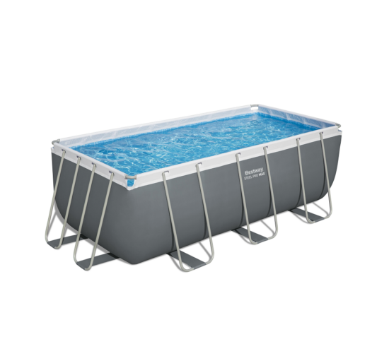 Bestway 4.12m x 2.01m x 1.22m Steel Pro Max Rectangular Frame Pool Set – 8124 L